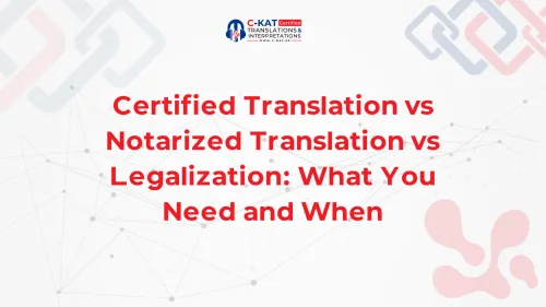 Legalized vs Certified vs Notarized Translation Riyadh