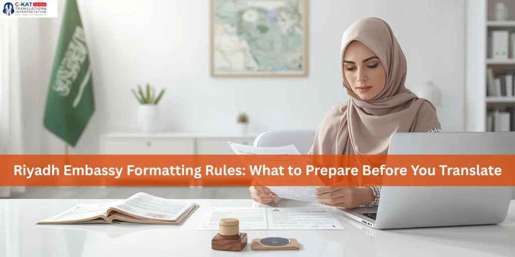 Embassy Accepted Translation Riyadh Checklist for Visa and Consular Documents 2 Riyadh Embassy Formatting Rules What to Prepare Before You Translate
