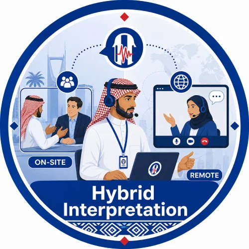 Professional Interpretation Services in Riyadh | C-Kat Translation 1 Hybrid Interpretation