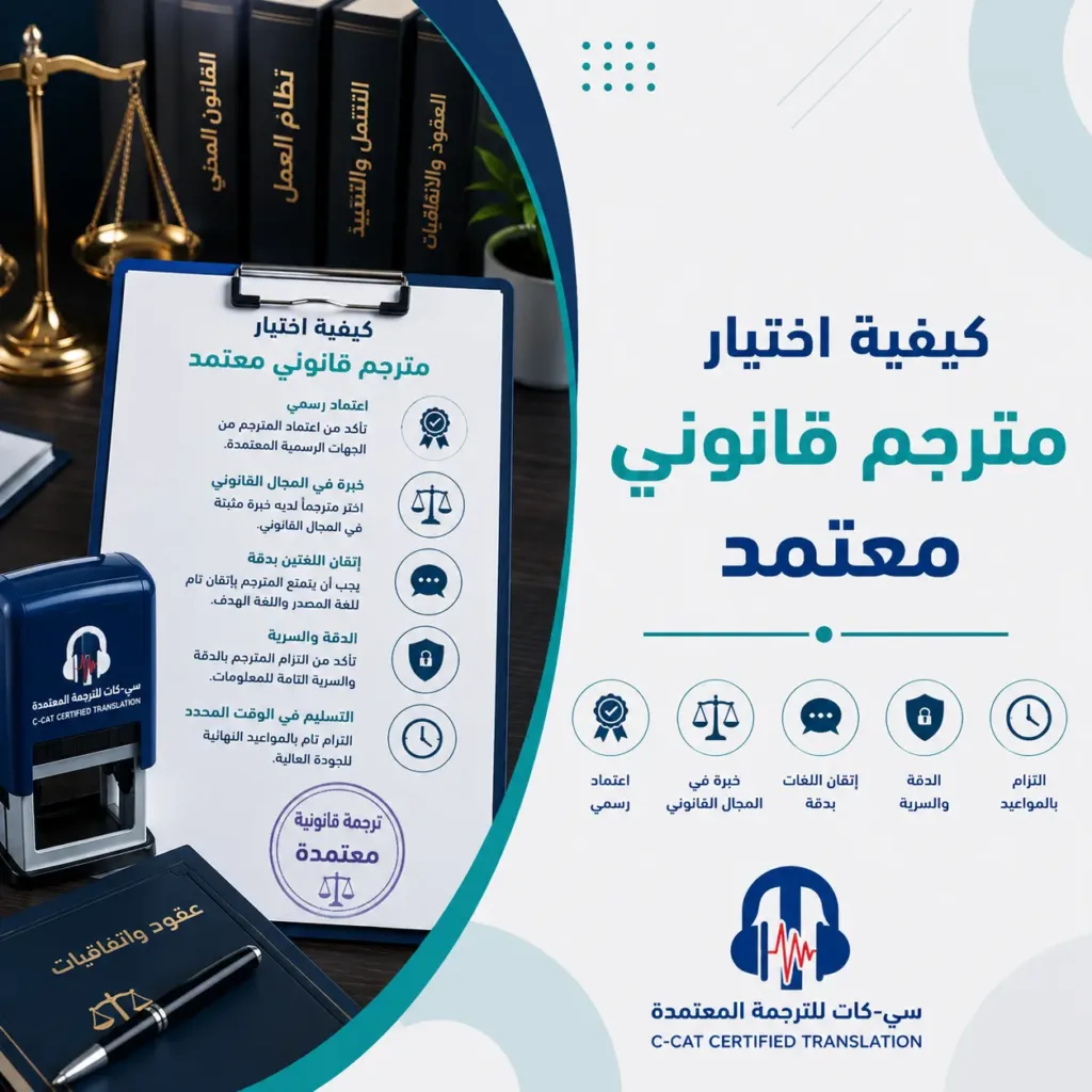 كيفية اختيار مترجم قانوني معتمد | ترجمة قانونية دقيقة ومعتمدة - سي-كات للترجمة 5 كيفية اختيار مترجم قانوني معتمد | ترجمة قانونية دقيقة ومعتمدة - سي-كات للترجمة