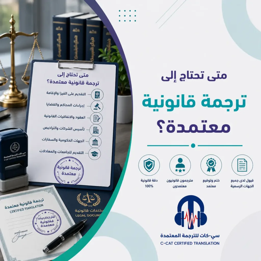 متى تحتاج إلى ترجمة قانونية معتمدة؟ | سي-كات للترجمة المعتمدة 1 متى تحتاج إلى ترجمة قانونية معتمدة؟ | سي-كات للترجمة المعتمدة
